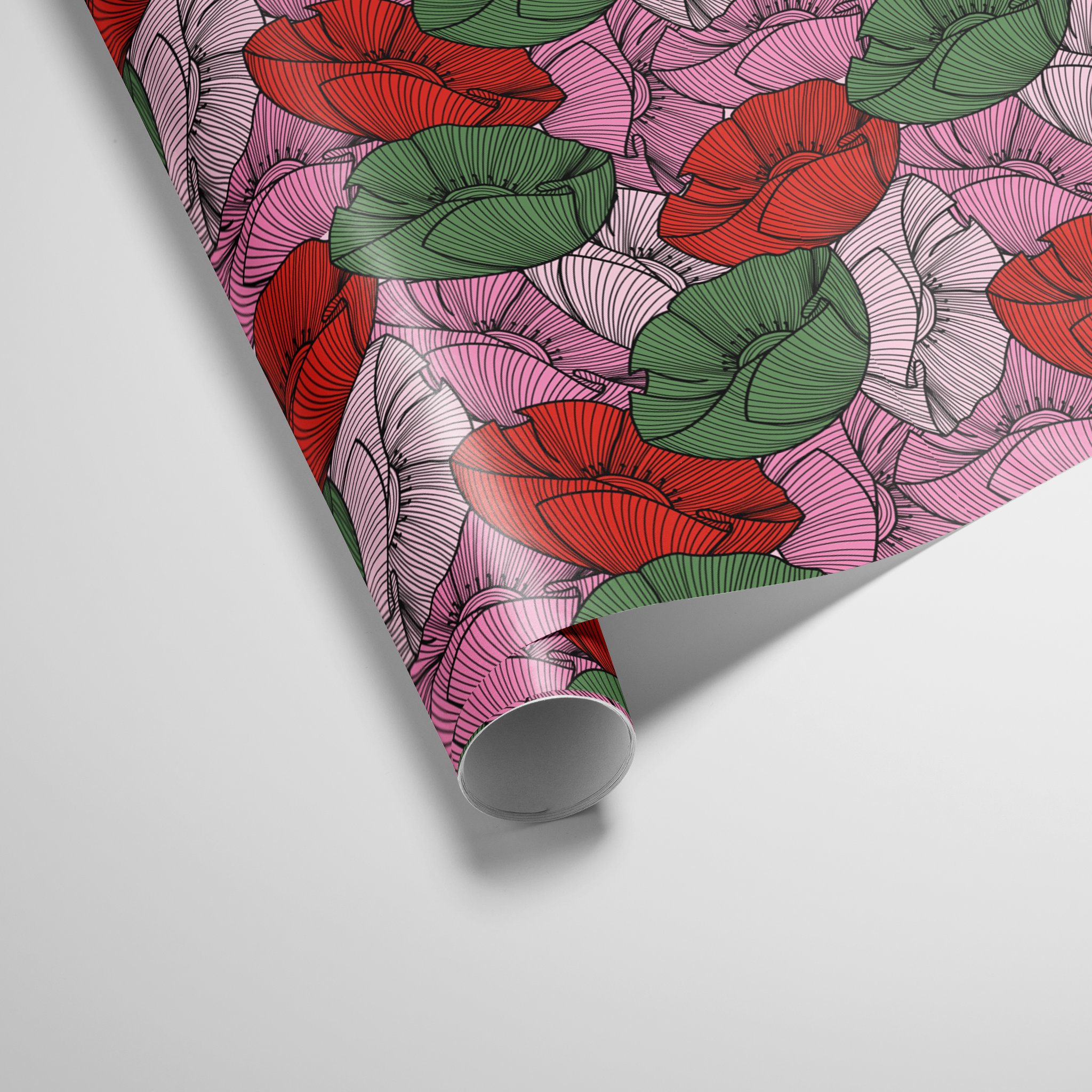 Floral Holiday Wrapping Paper