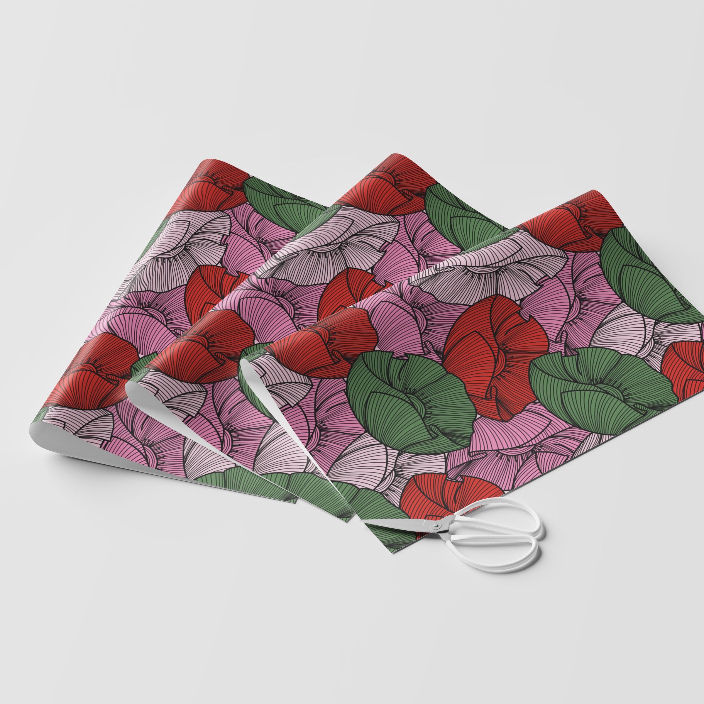 Floral Holiday Wrapping Paper