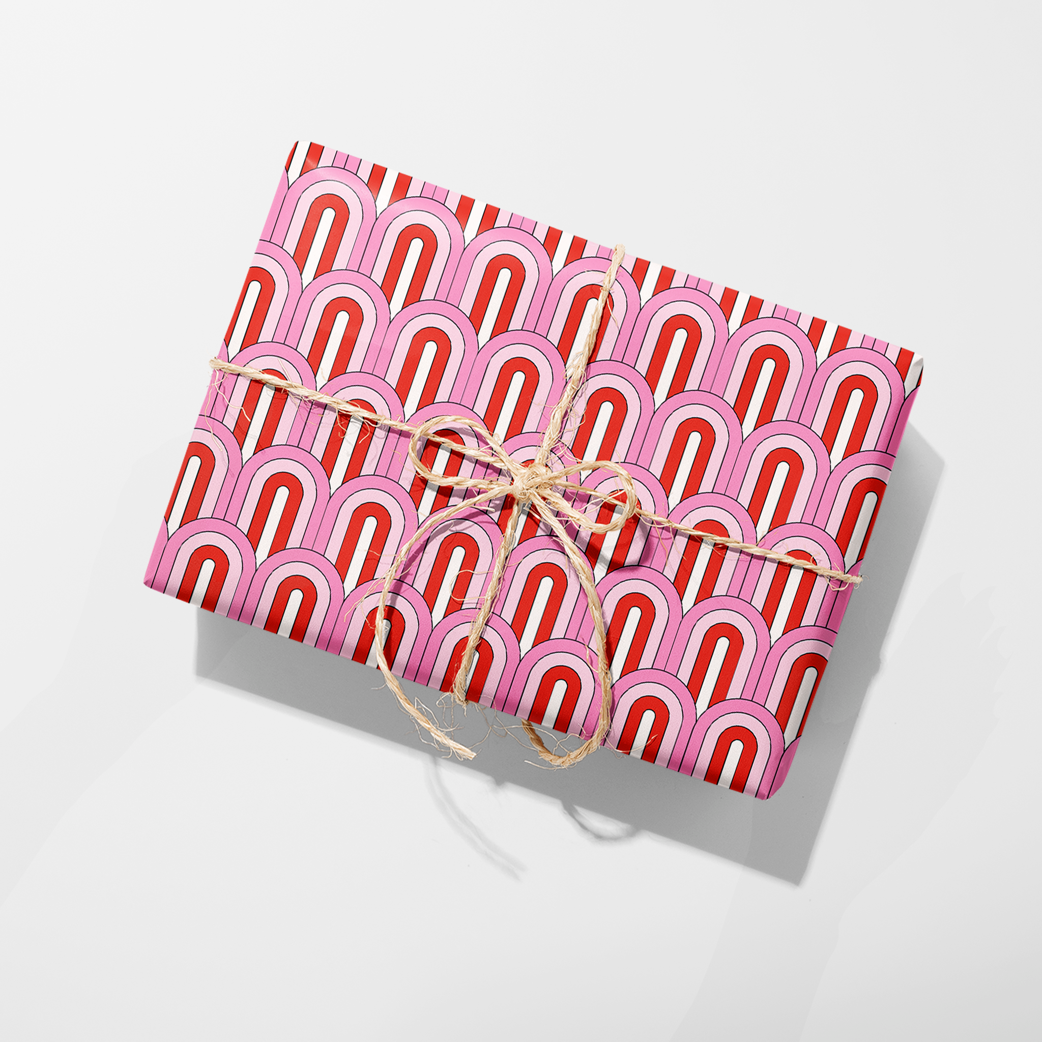 Pink & Red Rainbow Wrapping Paper
