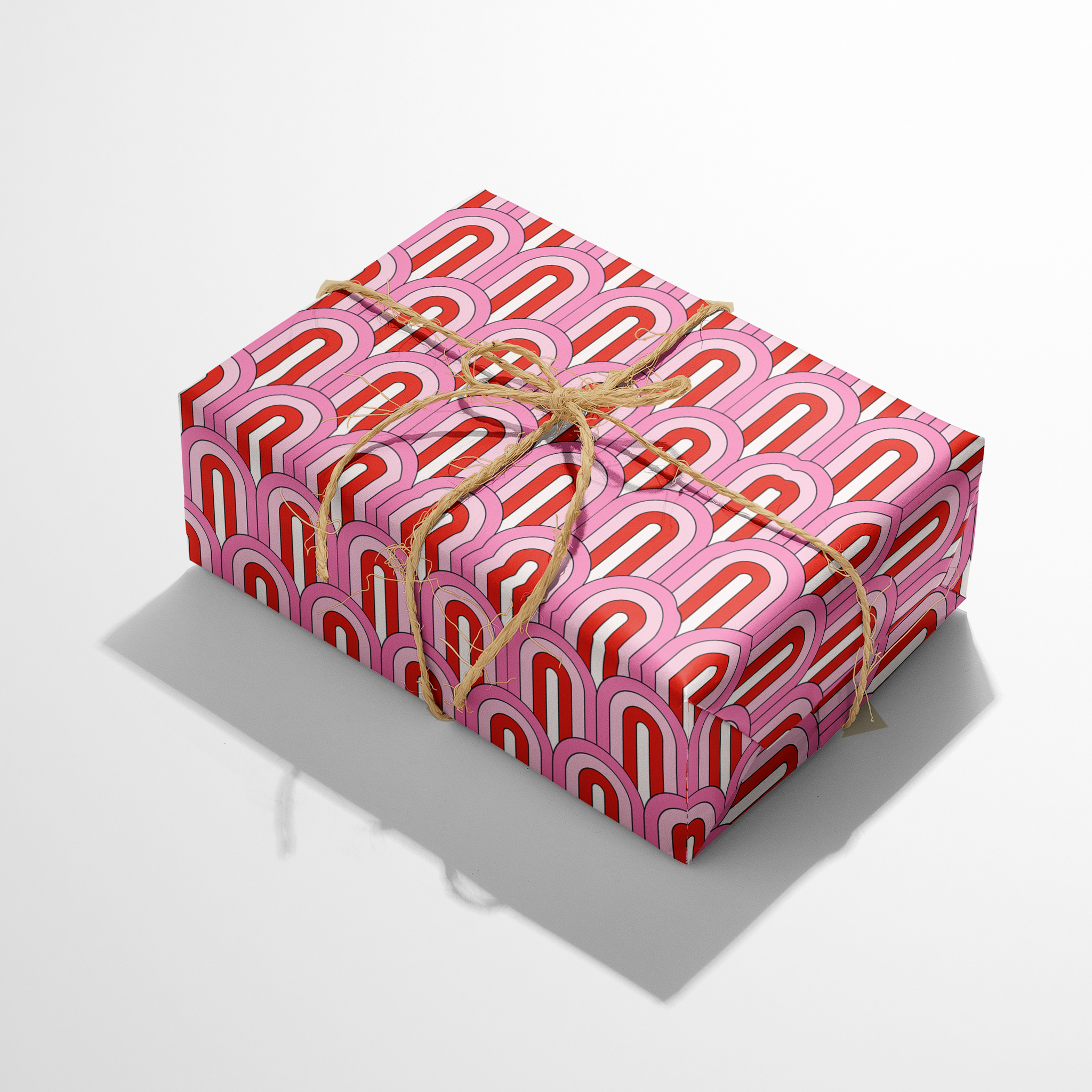 Pink & Red Rainbow Wrapping Paper