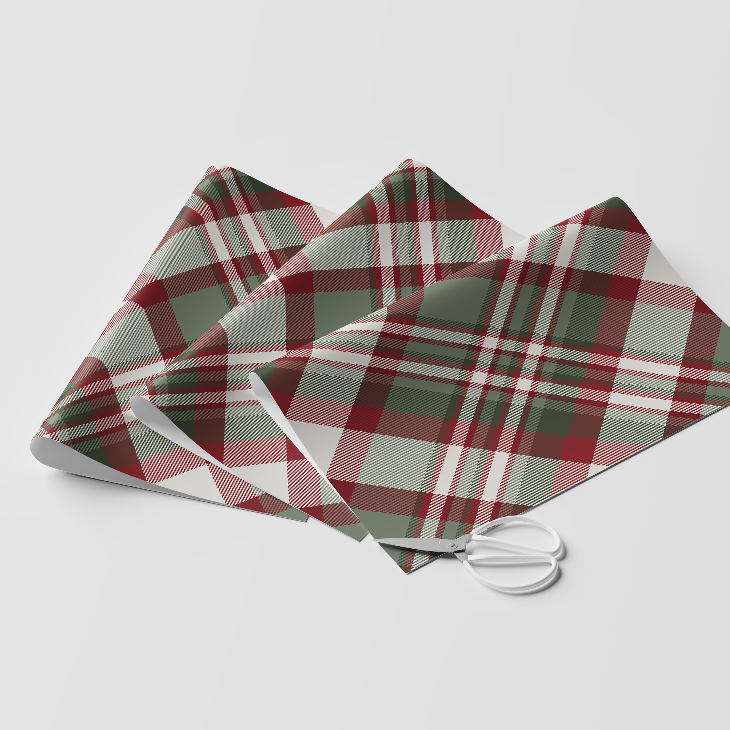 Green and Red Flannel Wrapping Paper