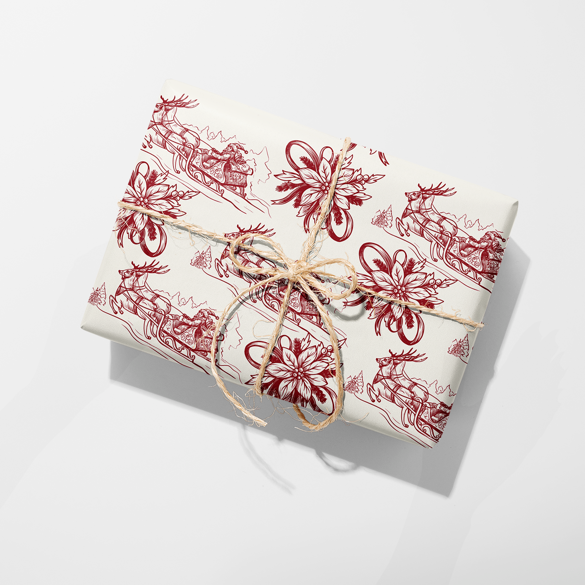 Reindeer Sleighs Wrapping Paper