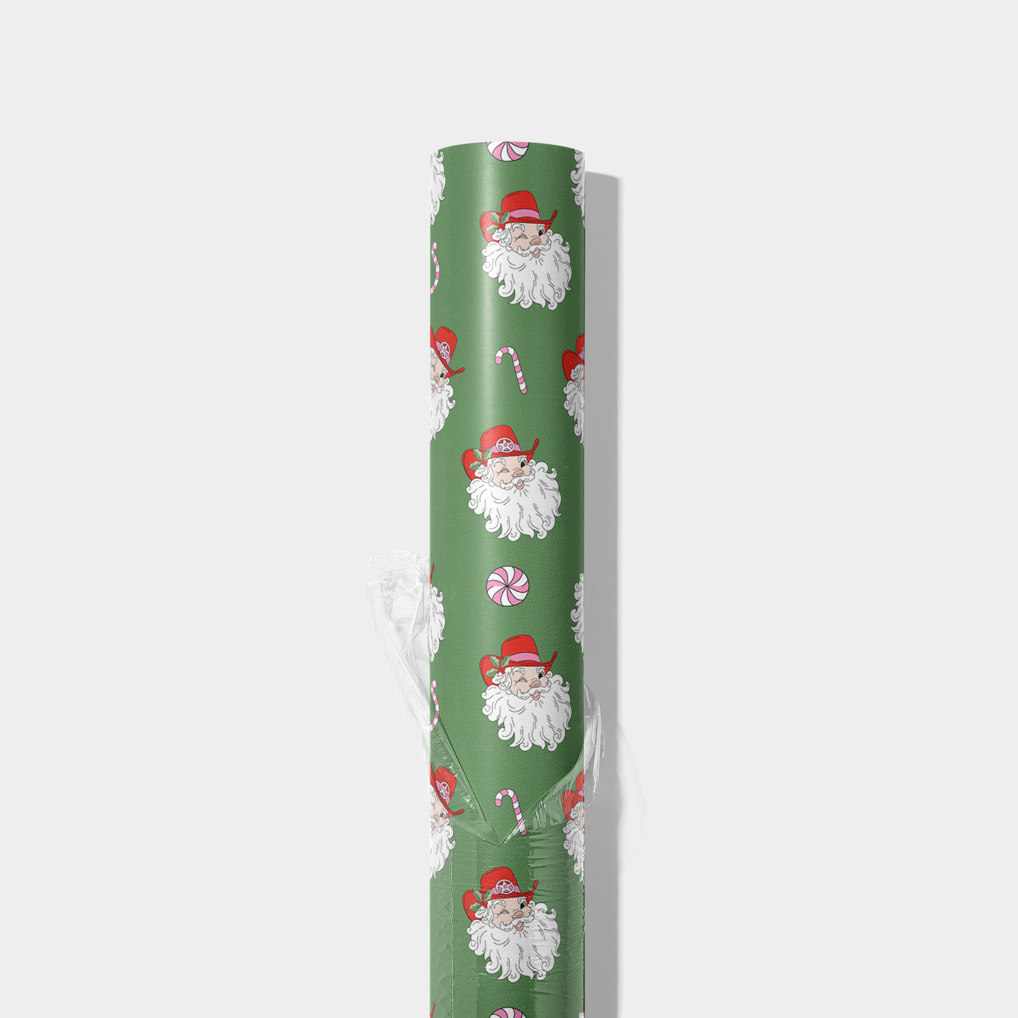 Santas and Candy Wrapping Paper