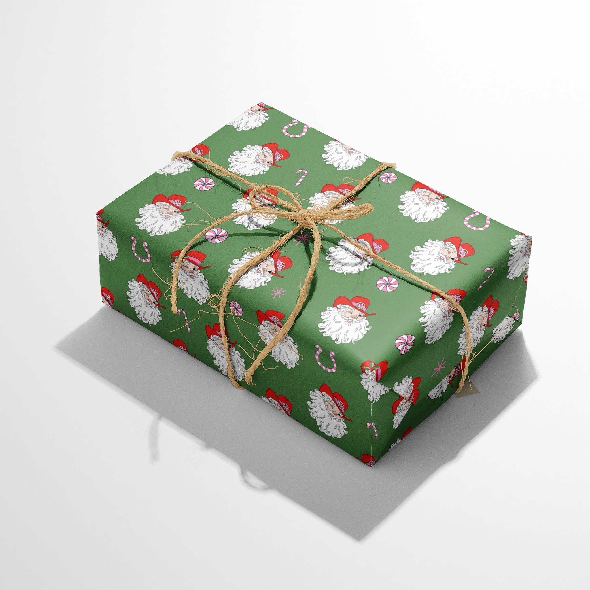 Santas and Candy Wrapping Paper