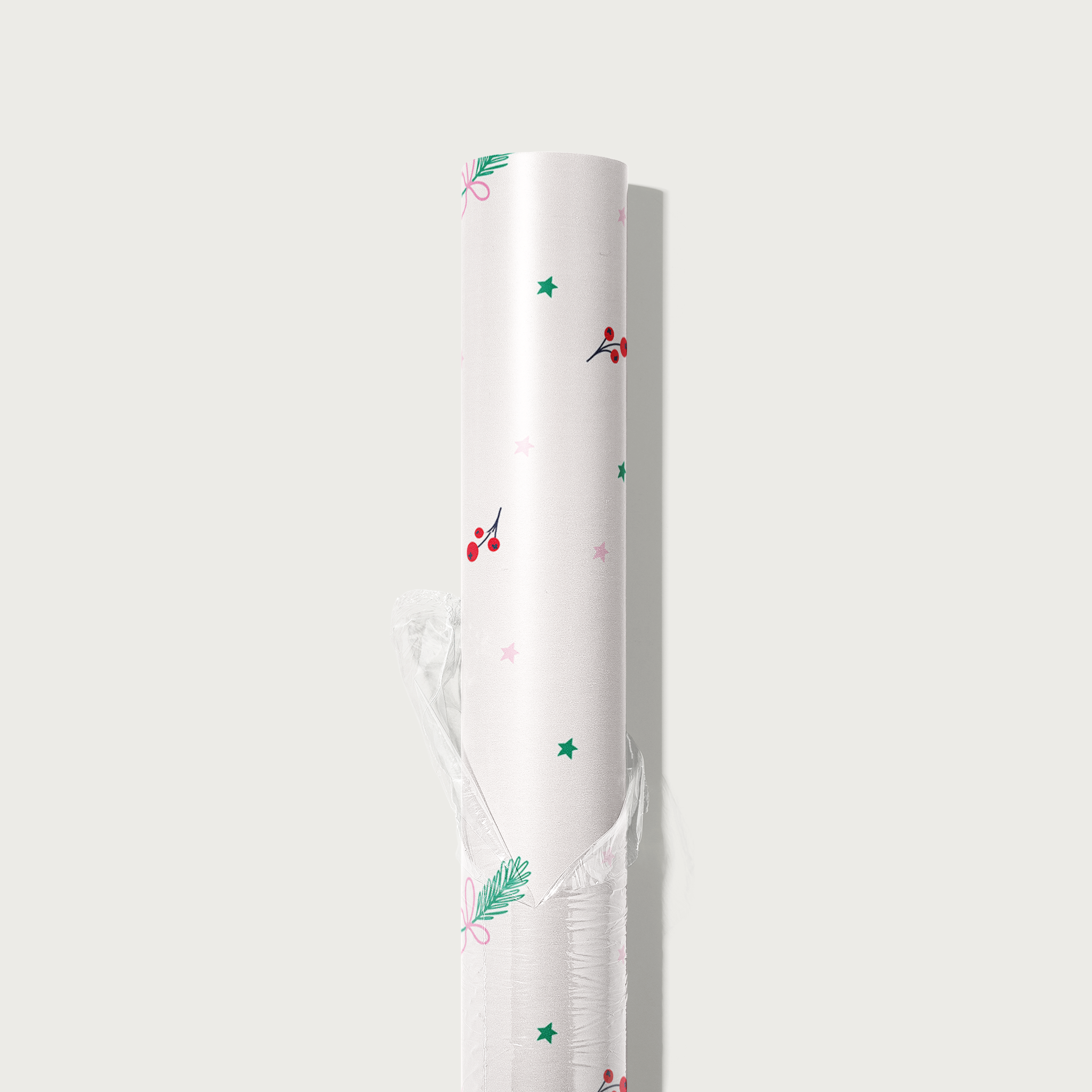 Simple Christmas Floral Wrapping Paper