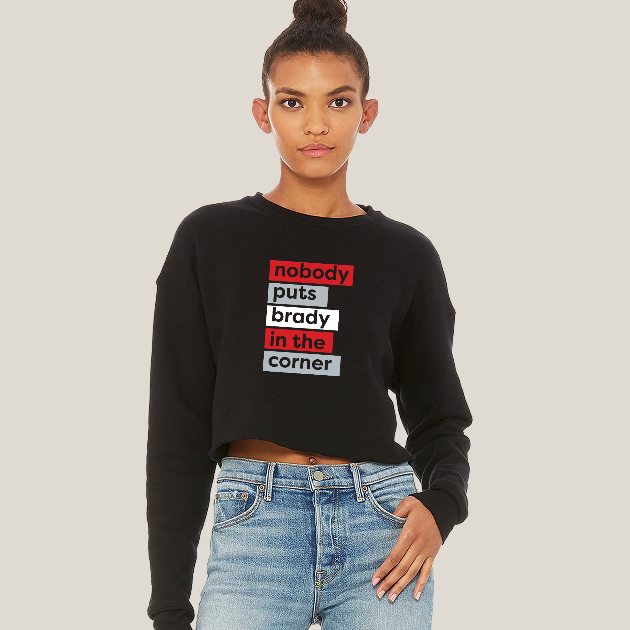 Nobody Puts Brady in the Corner Crop Sweatshirt