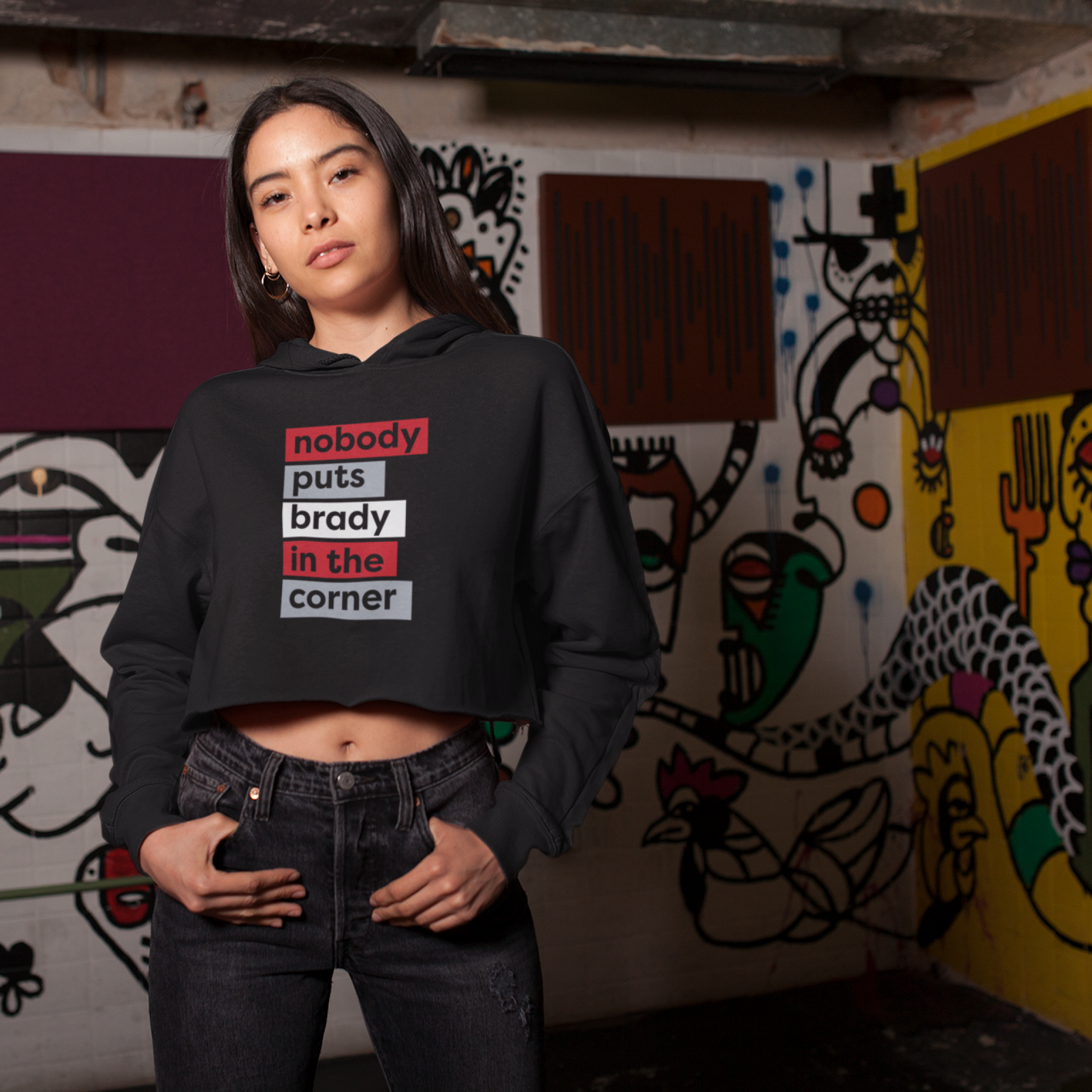 Nobody Puts Brady in the Corner Crop Hoodie